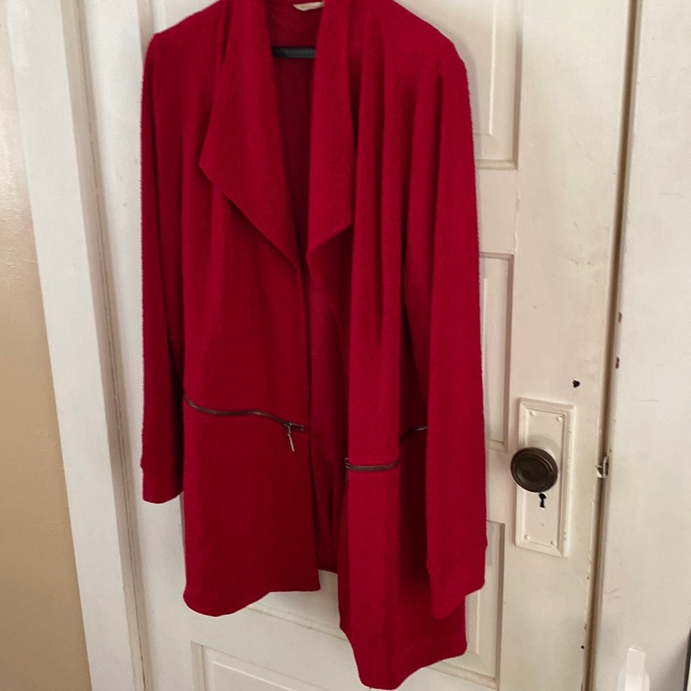 Soft Surroundings Deep Red Blazer XL